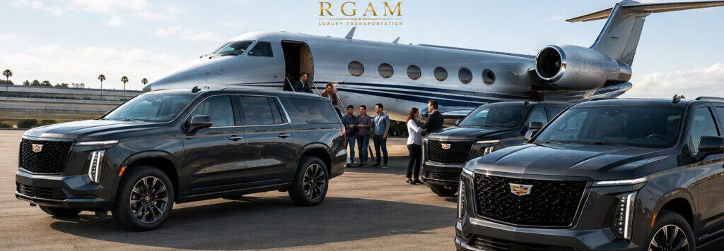 Luxury transportation service in Scottsdale with executive SUVs and private jet