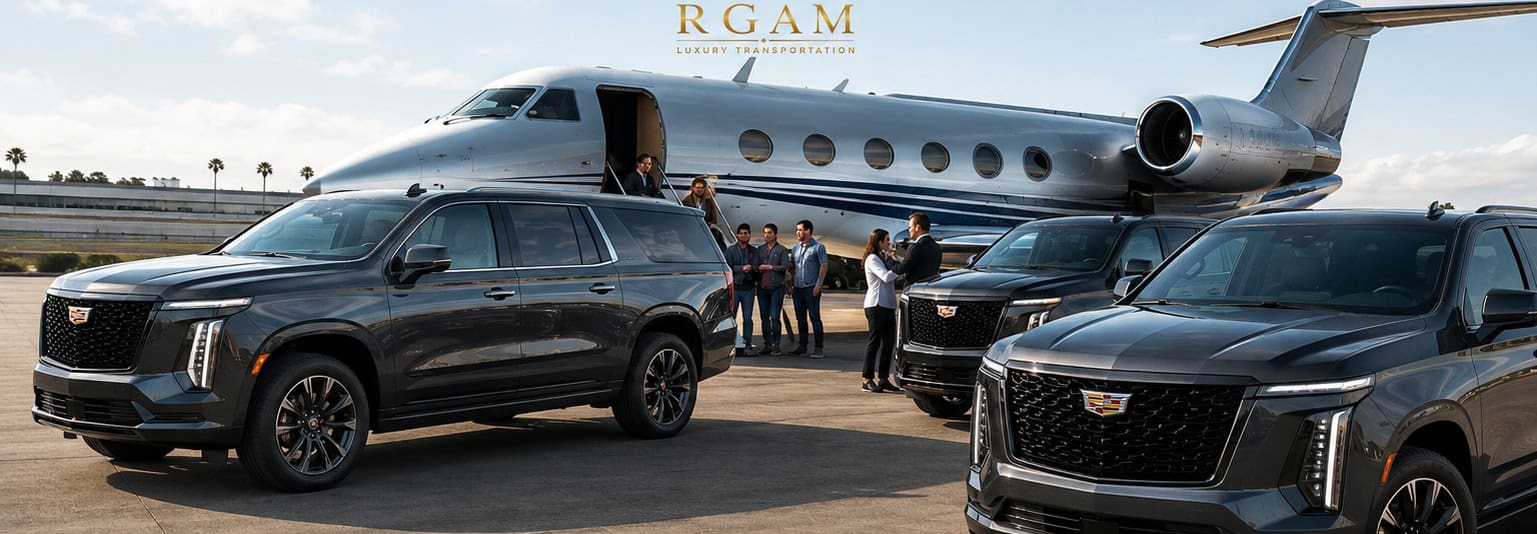 Luxury transportation service in Scottsdale with executive SUVs and private jet