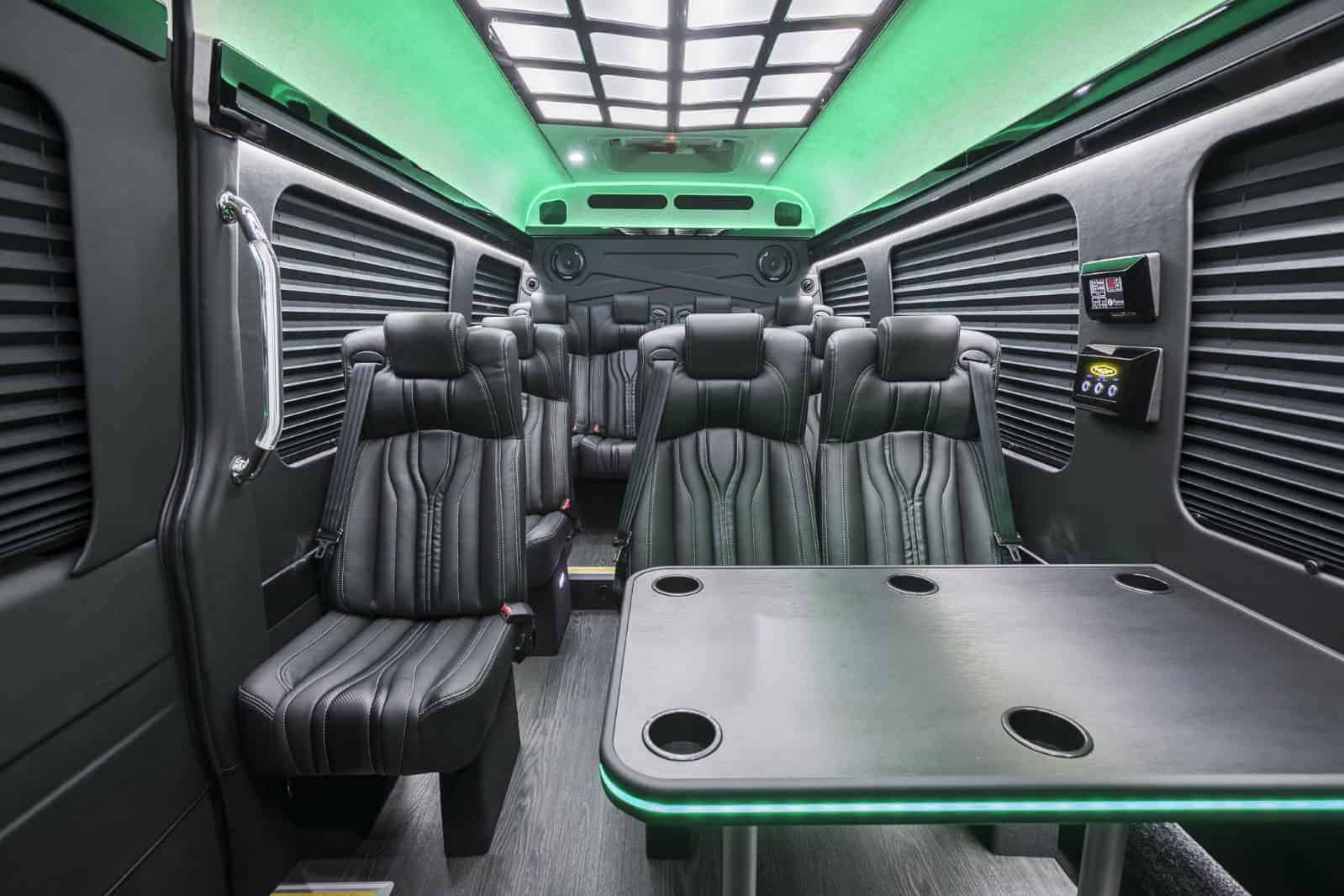 Luxury Mercedes-Benz Sprinter executive van interior