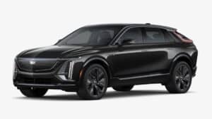 Black Cadillac LYRIQ electric luxury vehicle