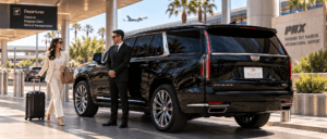 RGAM chauffeured transportation with luxury Cadillac Escalade at Phoenix Sky Harbor Airport
